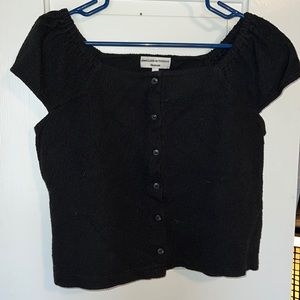 Madewell Texture Thread button front top Medium
